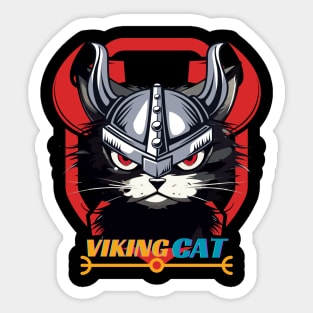 Funny viking cat Sticker